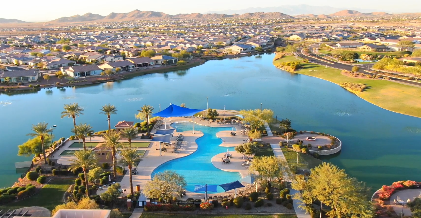 CantaMia at Estrella resort pool — 55+ active adult community Goodyear AZ