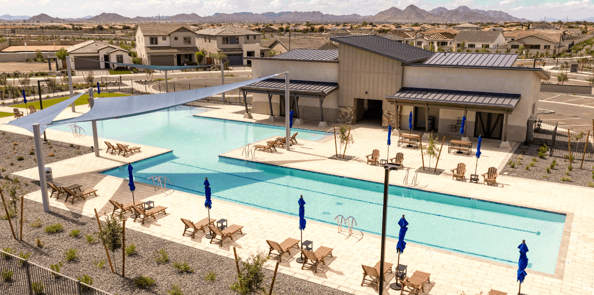 Community pool at Soleo in San Tan Valley, Arizona