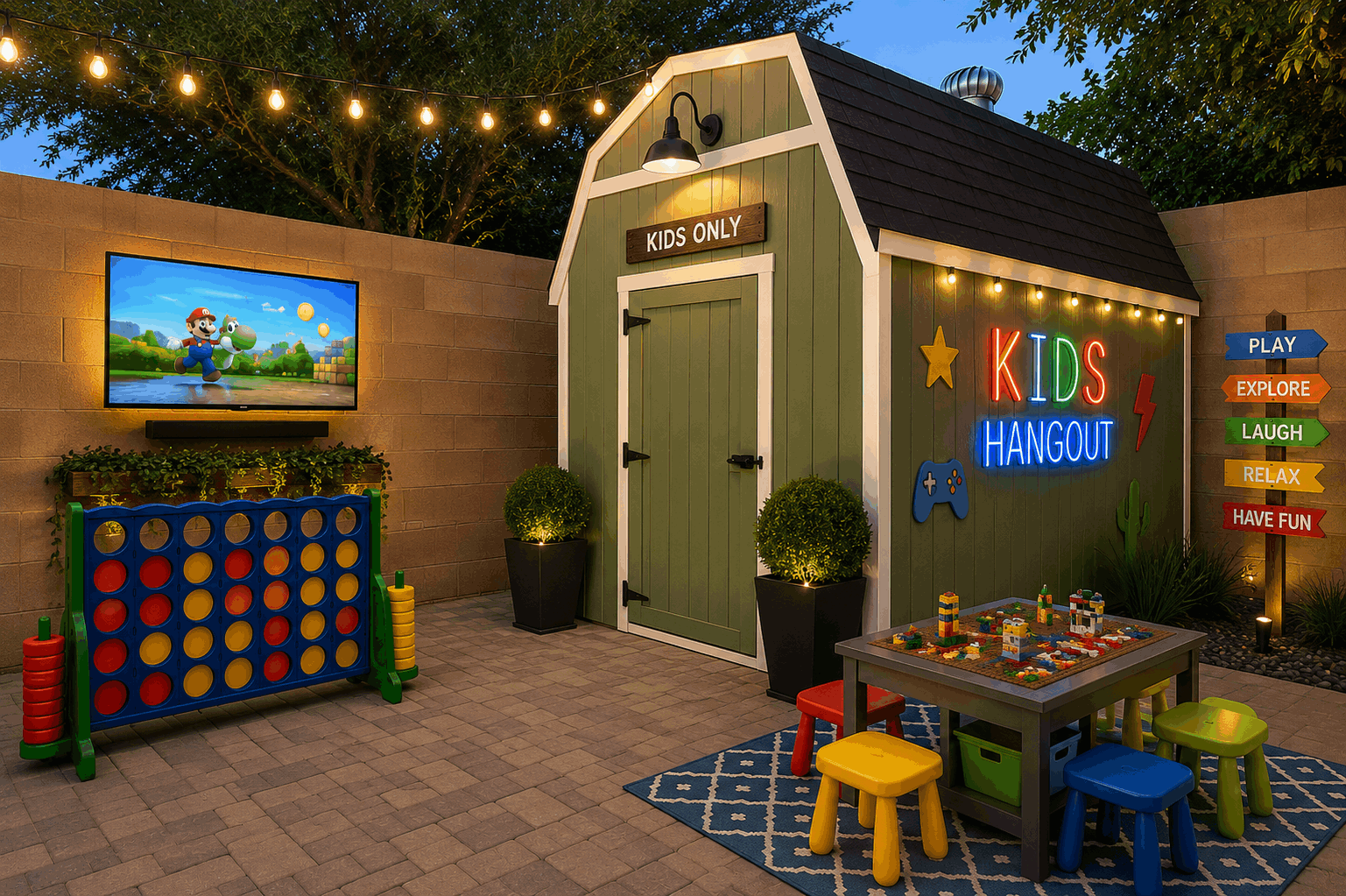 Backyard shed converted exterior