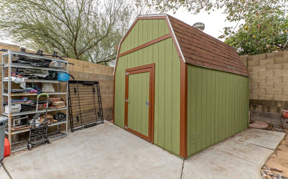 Backyard shed before conversion