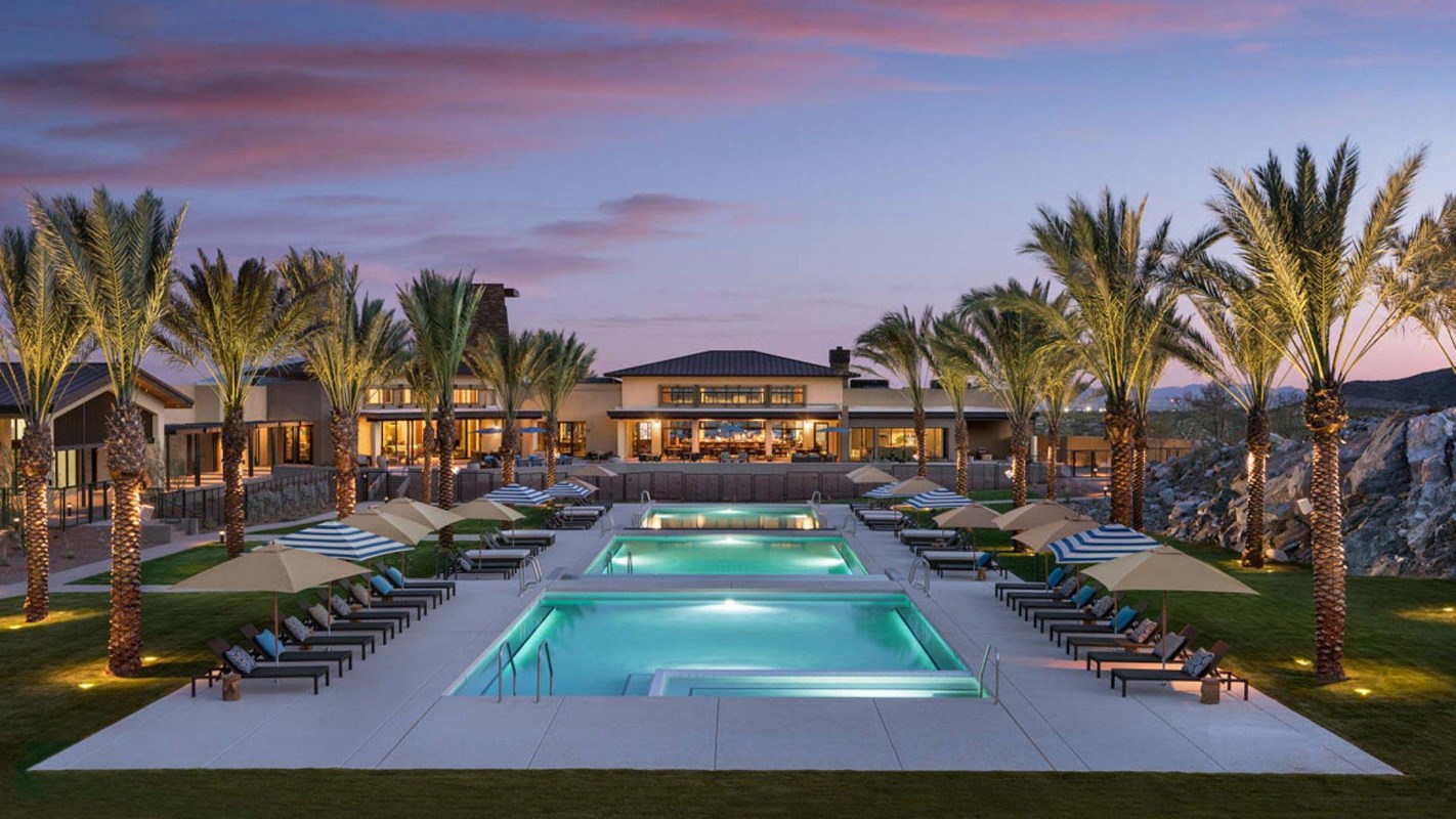 Community resort-style pool, Phoenix Metro new construction community
