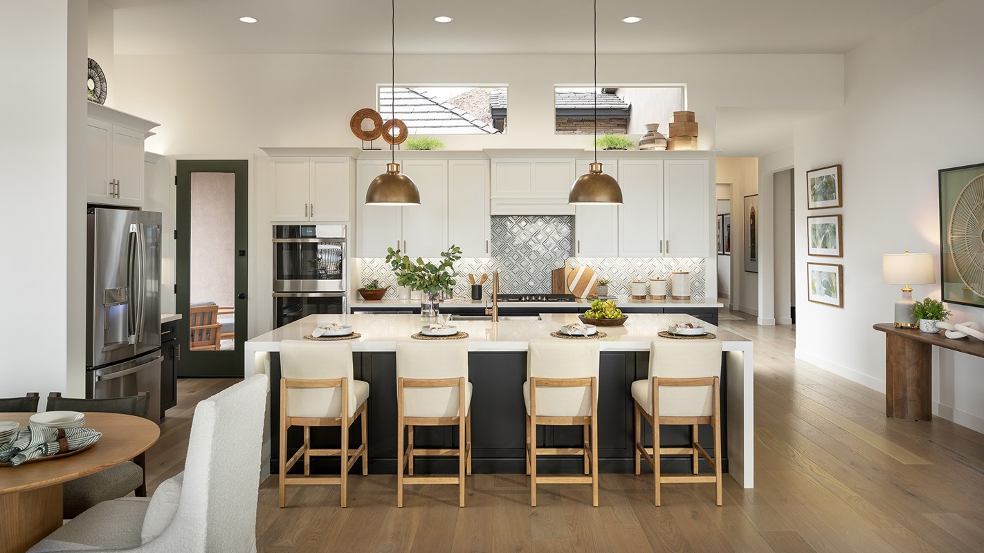 Open-concept model home kitchen, Phoenix Metro new construction