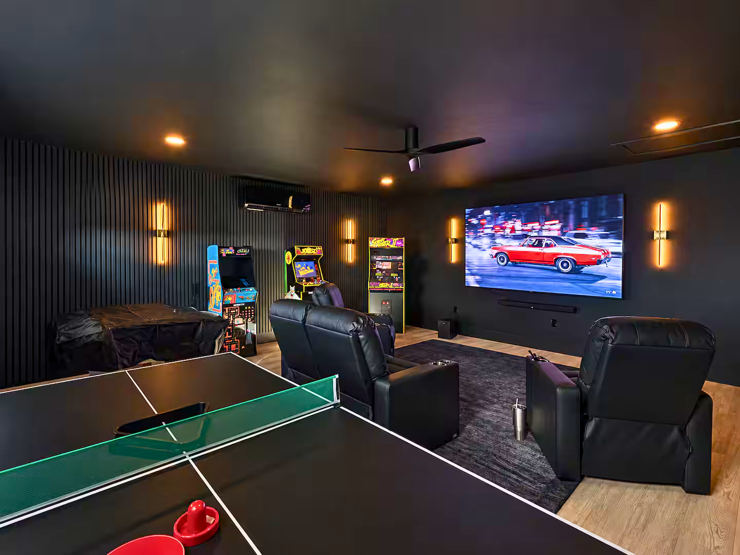 Game room converted from the garage at 14241 N 54th St, Scottsdale