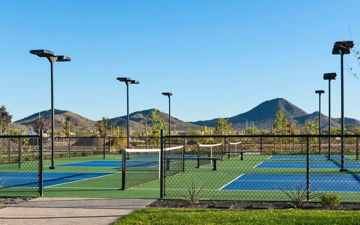 Pickleball and basketball sport courts at Union Park at Norterra, North Phoenix