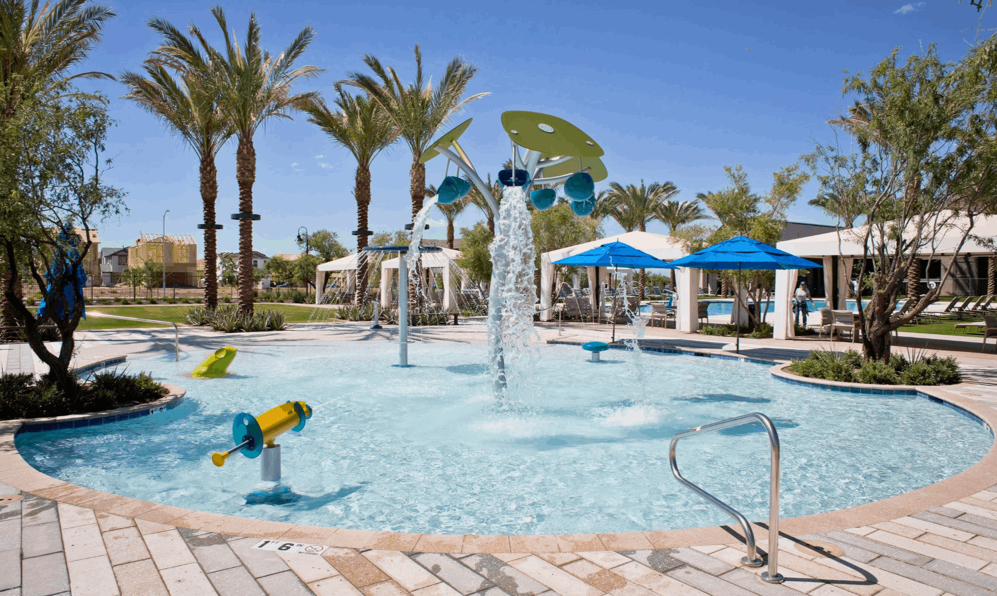 Kids splash pool area at Union Park at Norterra community center in Phoenix 85085