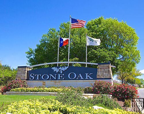 Stone Oak San Antonio — north-central luxury community entrance, NEISD schools, gated sections, Bexar County