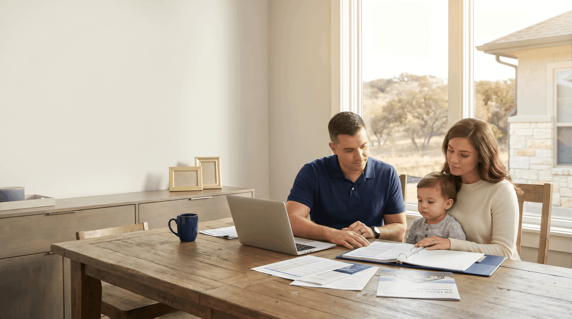 Military family reviewing BAH and San Antonio housing options