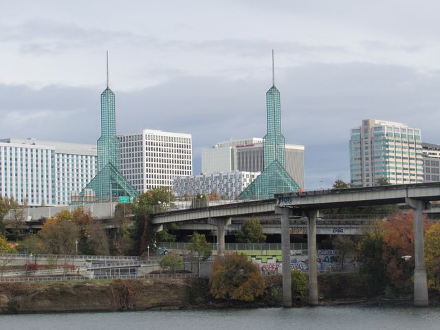 Northeast Portland, Oregon and the Convention Center towers