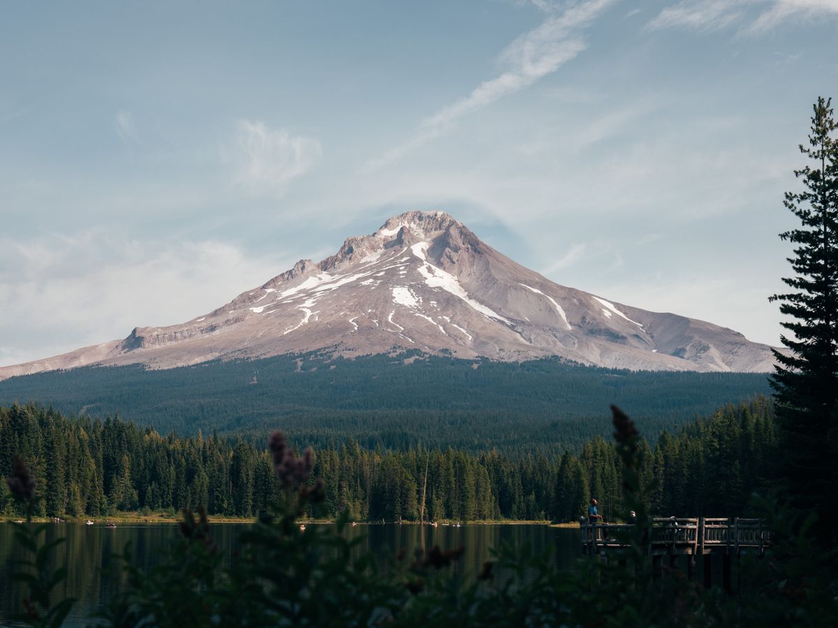 Mount Hood reflected in Trillium Lake, Oregon