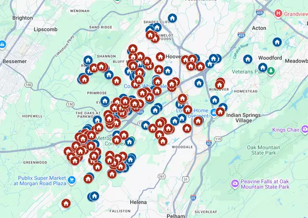 Hoover Homes Bought and Sold | Steve Parker Real Estate Map