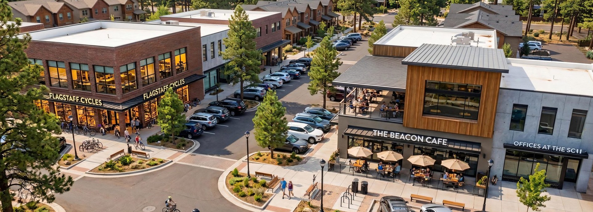 Prospective rendering of the Starlight village core