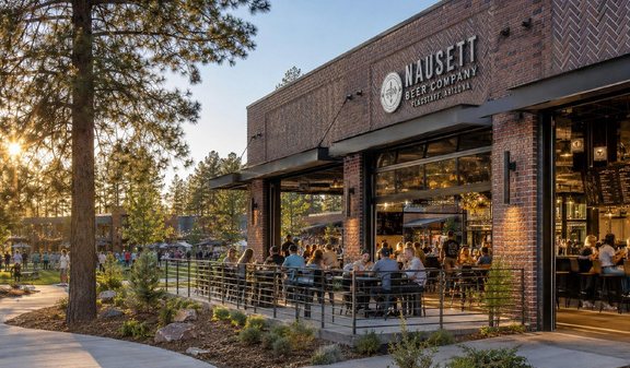 Concept image of a microbrewery patio