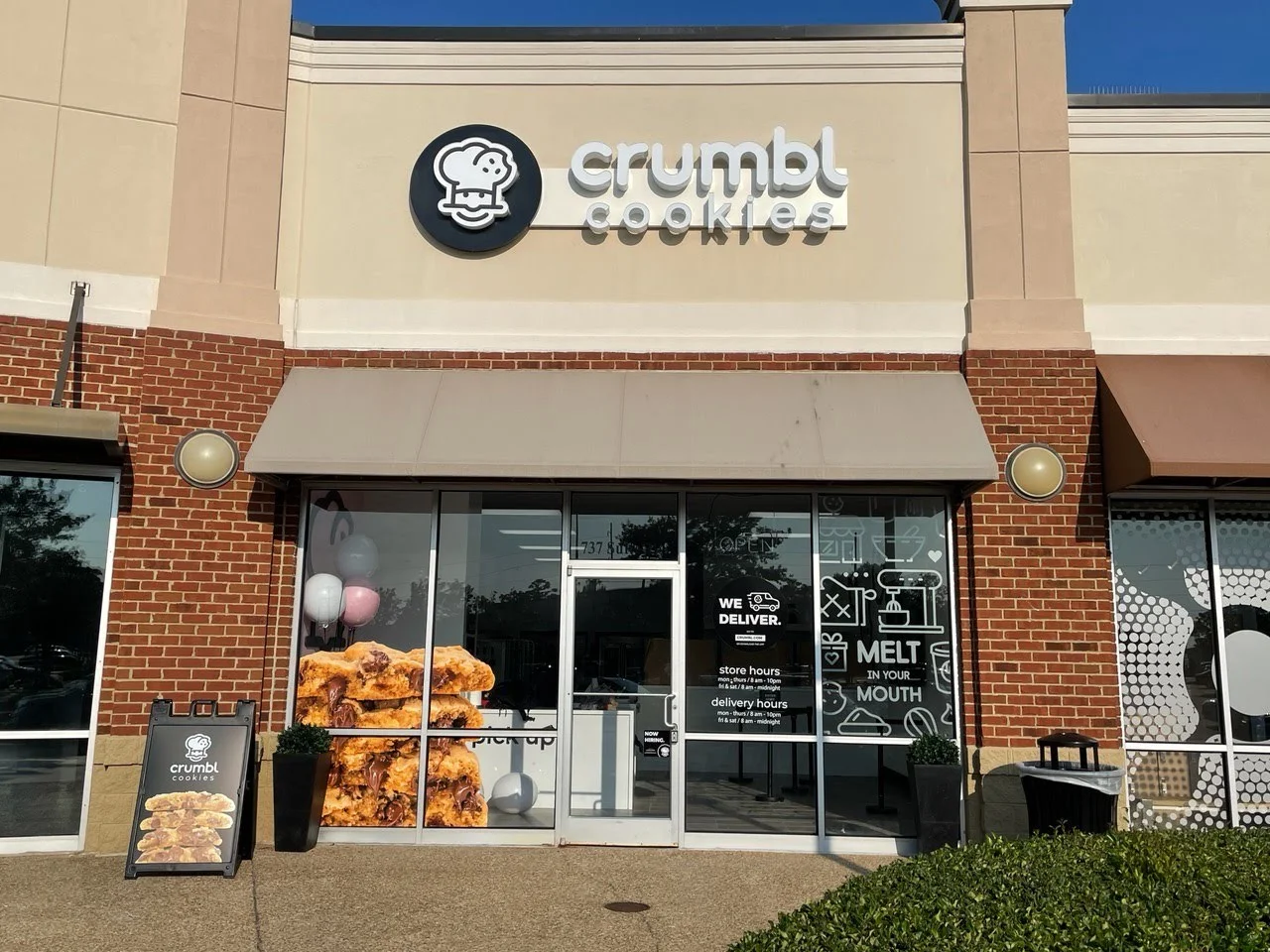 Freshly baked Crumbl Cookies in Virginia Beach