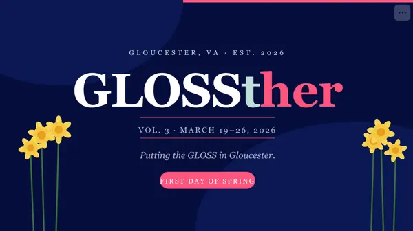 feature image of GLOSSther vol 3 March-19-26 2026