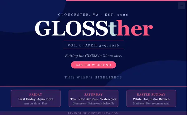 feature image of GLOSSther vol 5 April 3- 9 2026