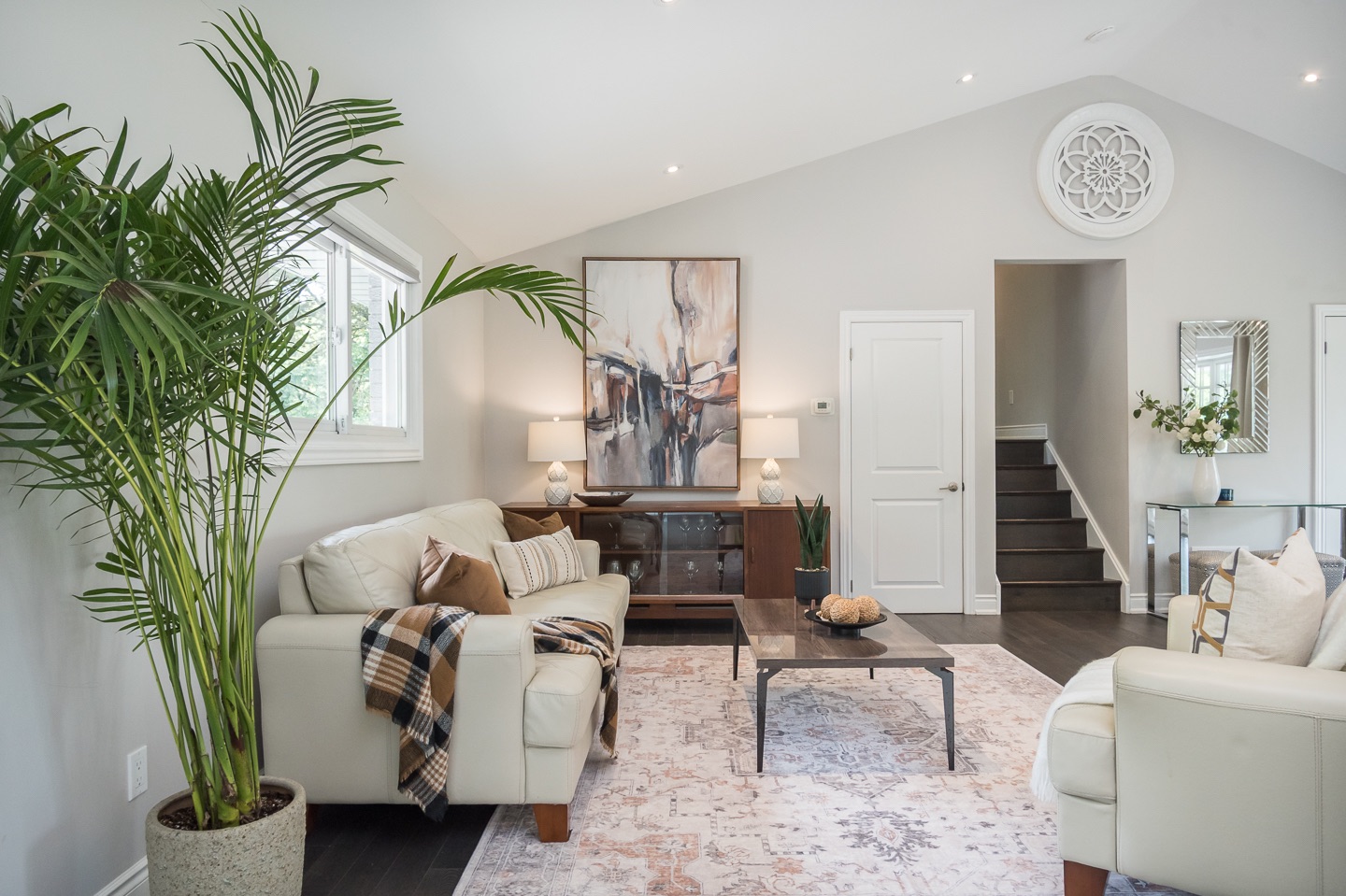 Warm and inviting living room interior, styled for comfort and connection.