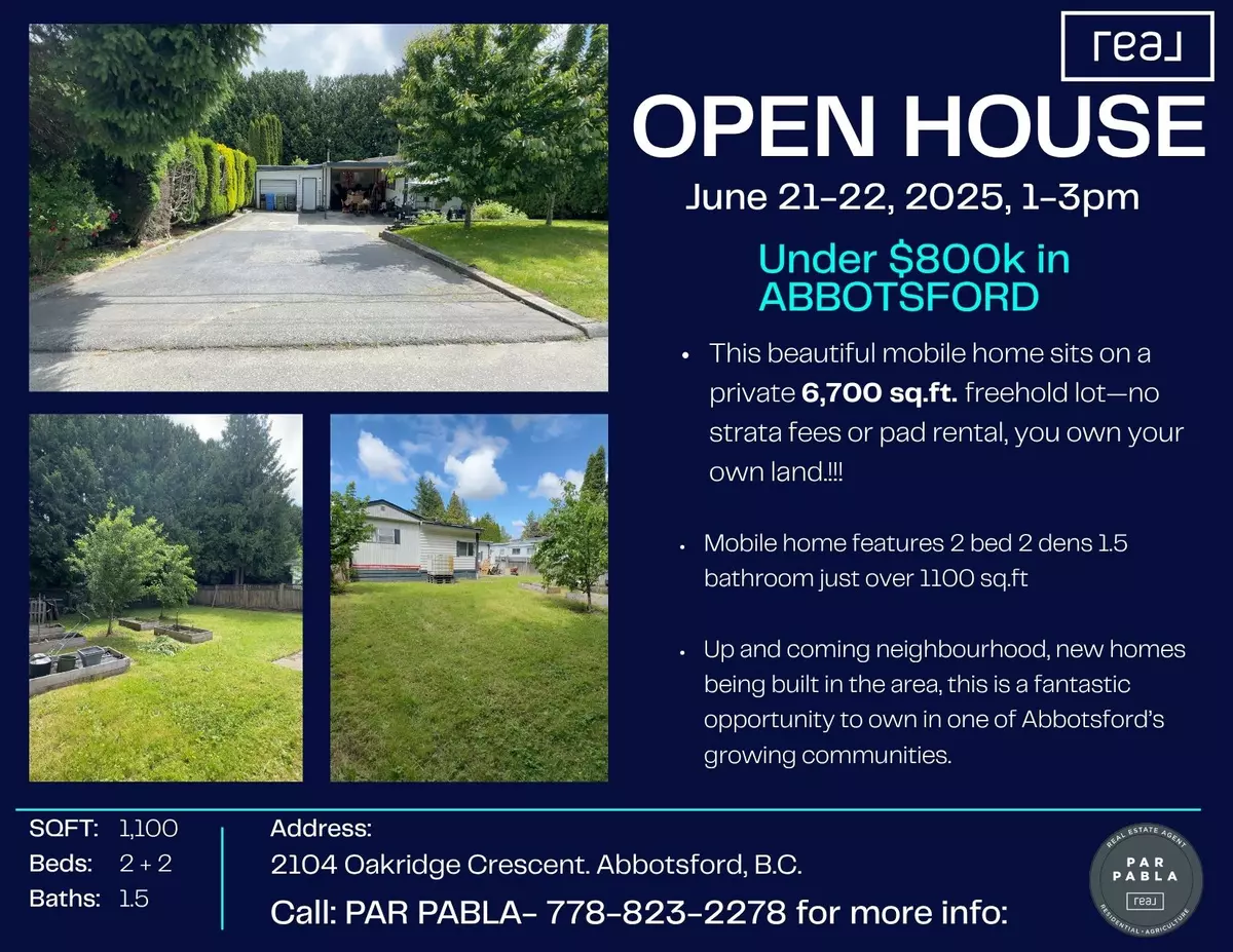 Abbotsford, BC V2T 6A8,2104 Oakridge Cres