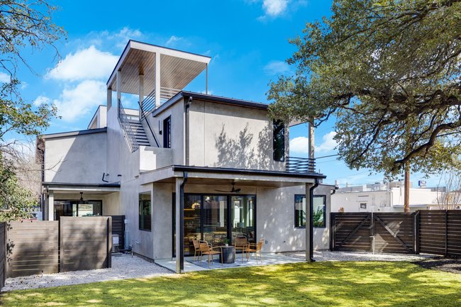 Modern Austin home near South Congress rooftop view