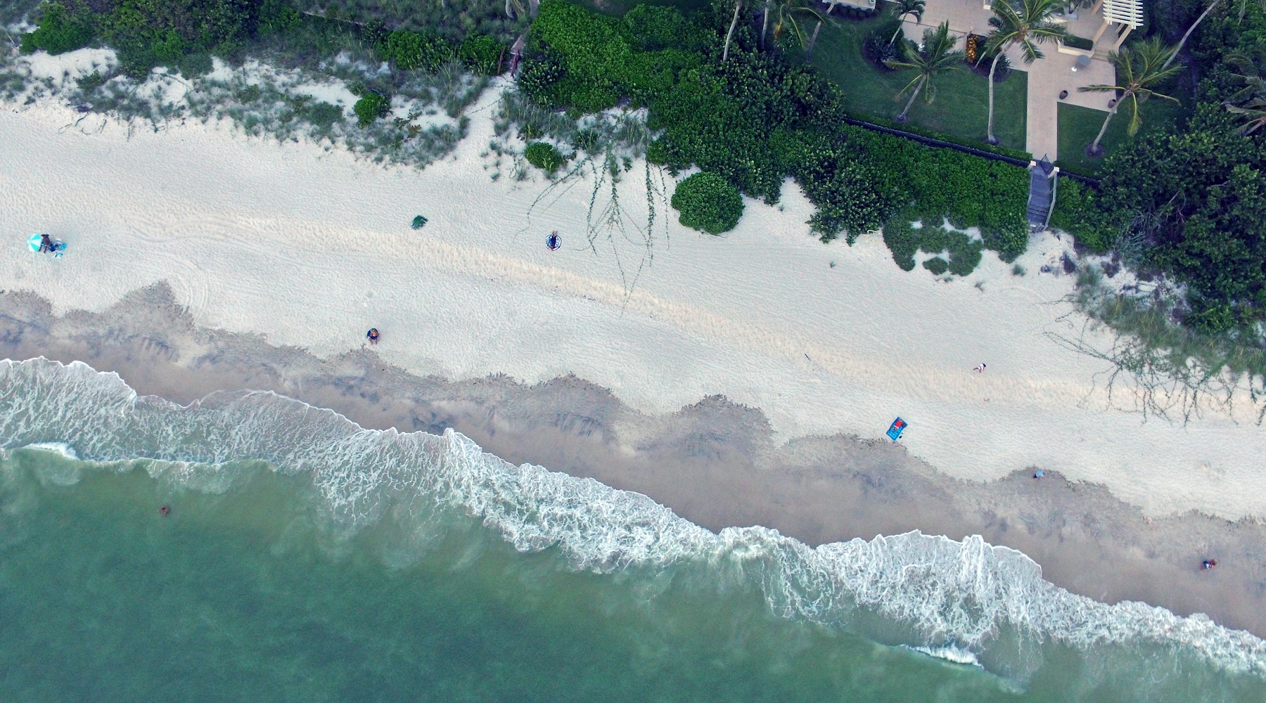 Aerial view of the Naples, Florida coastline and waterfront