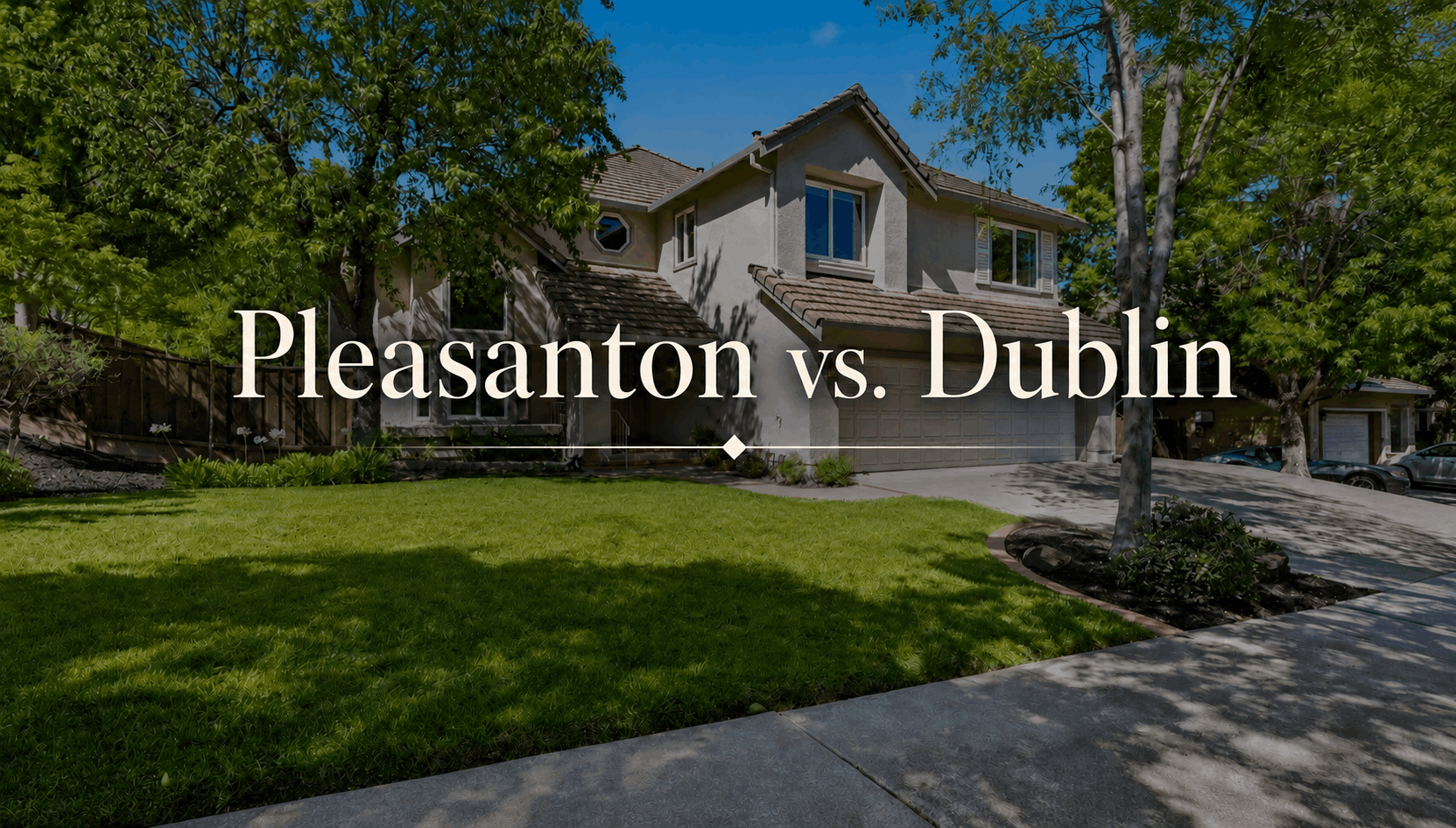 Aerial view of Pleasanton California home
