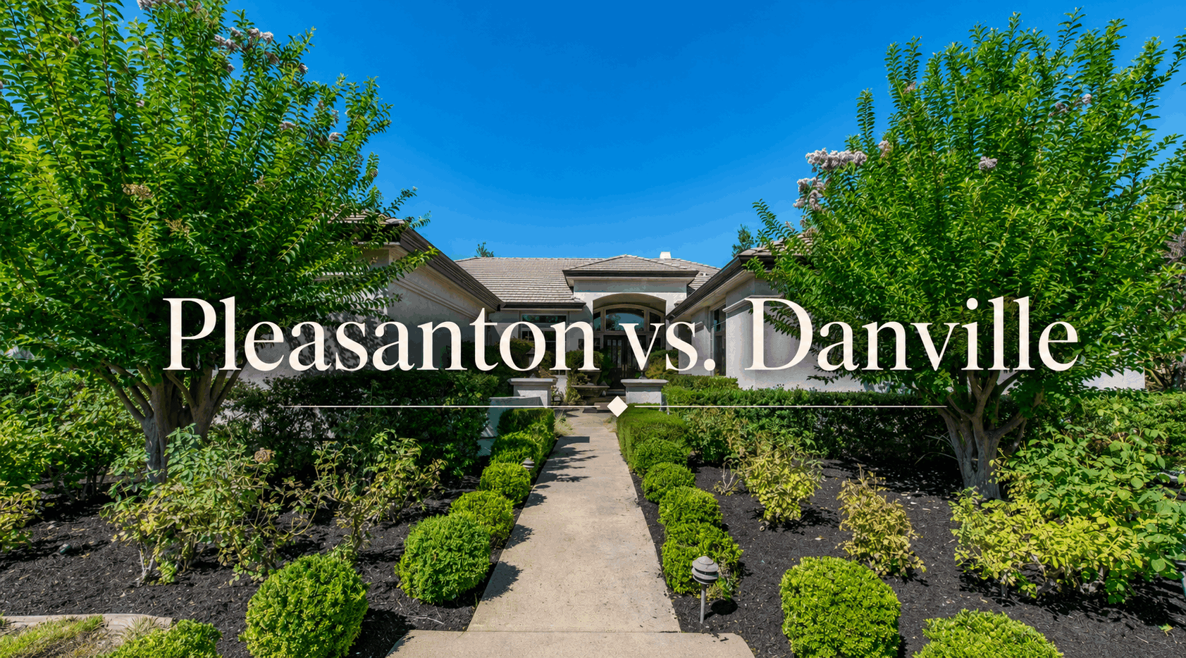 Aerial view of Pleasanton California neighborhood near Ruby Hill golf course