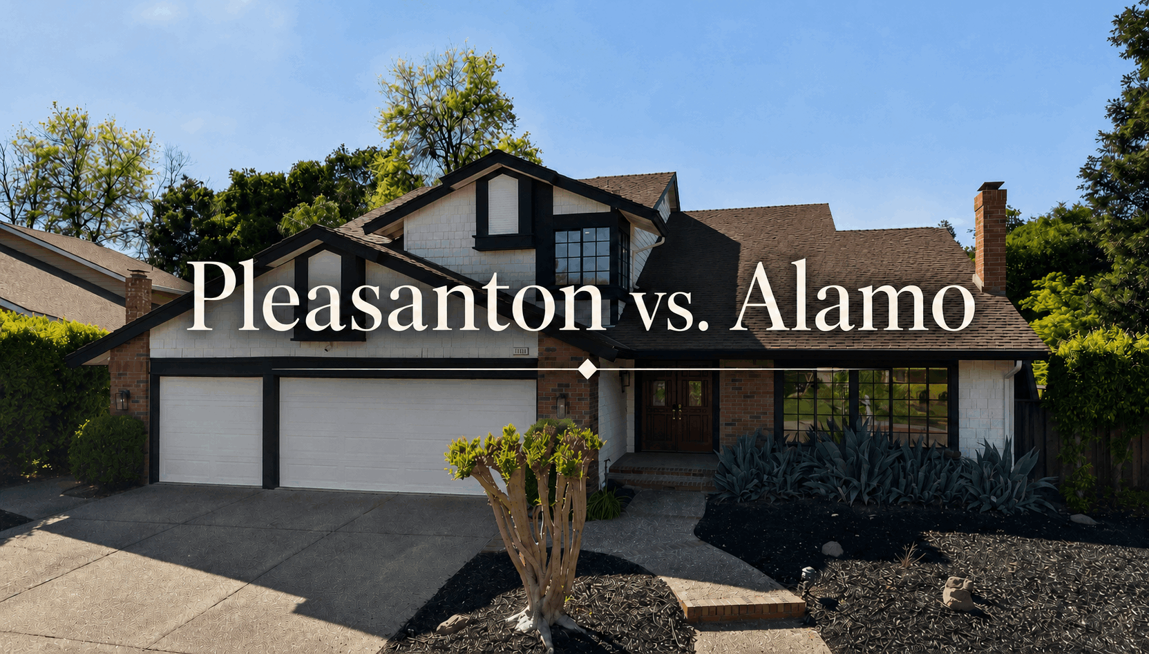 Aerial view of Pleasanton California home