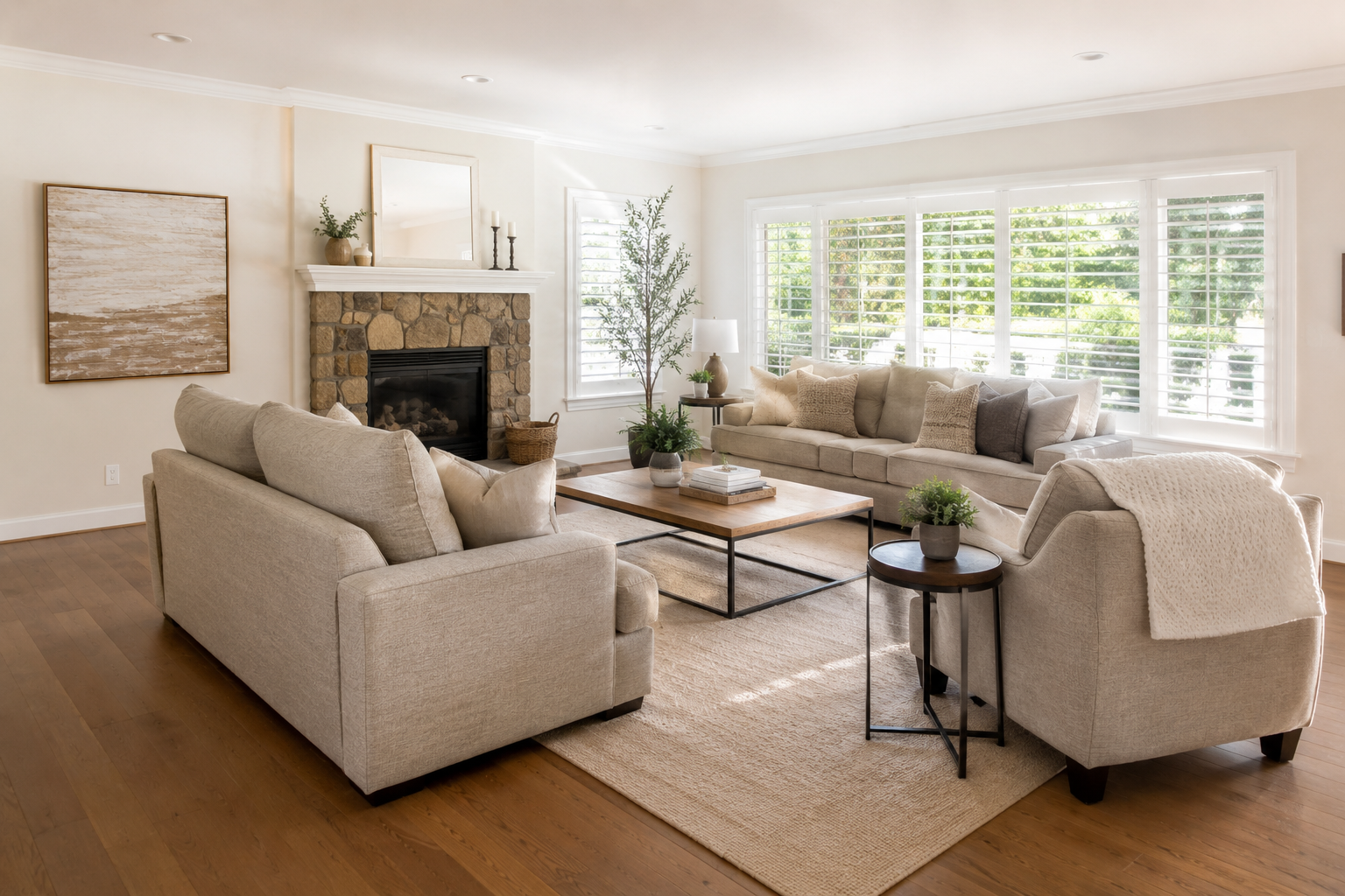 Staged interior in a Val Vista Pleasanton single-family home