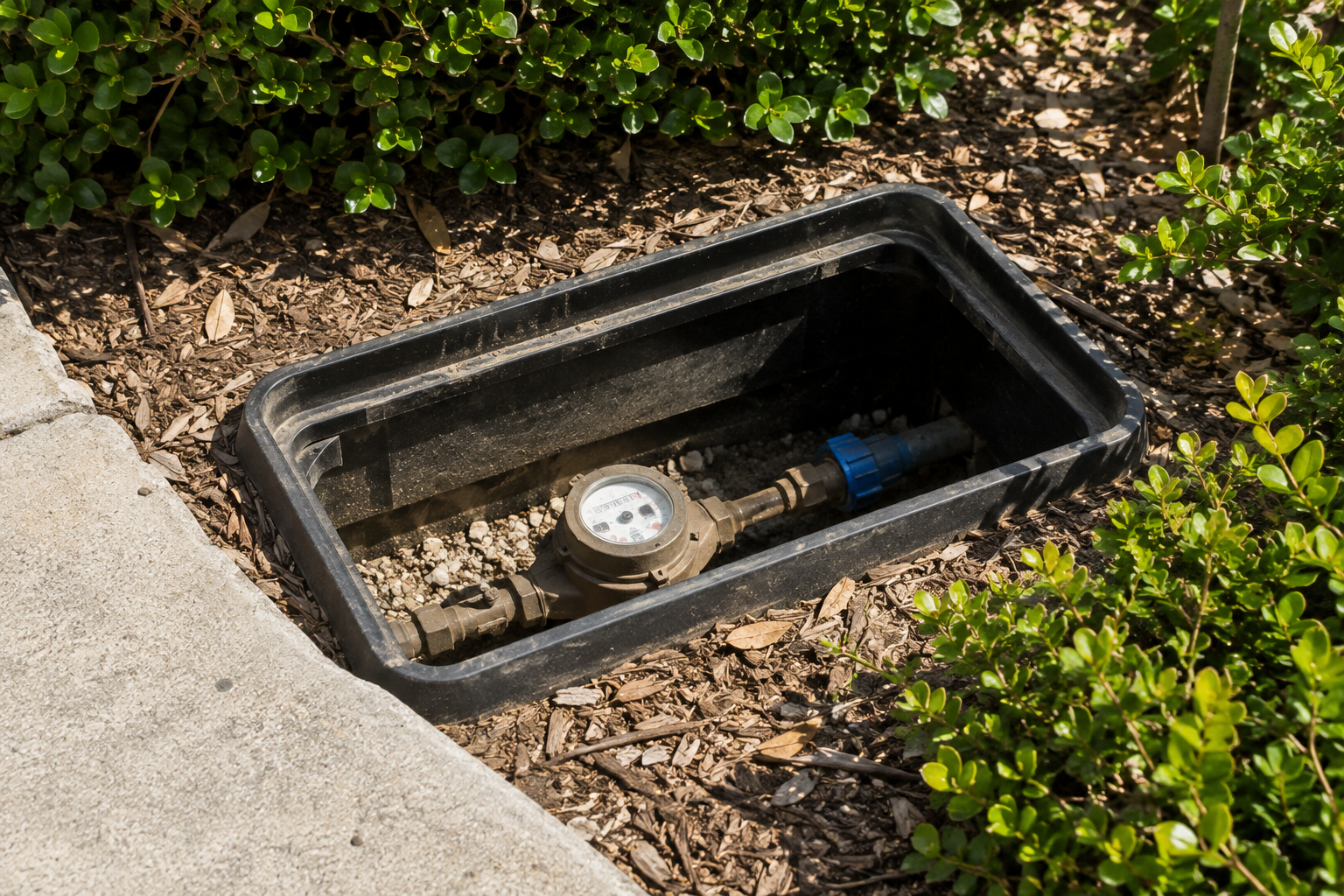 Zone 7 water agency infrastructure and residential water meter connection in Pleasanton