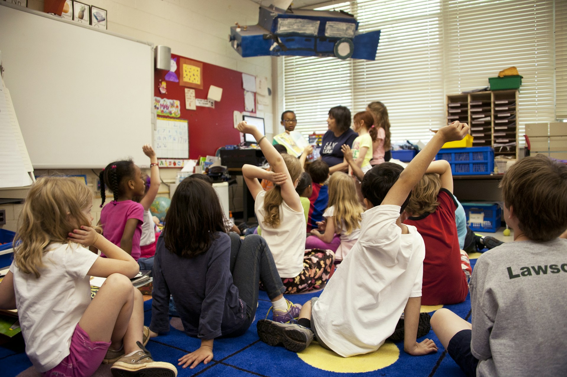 classroom of children