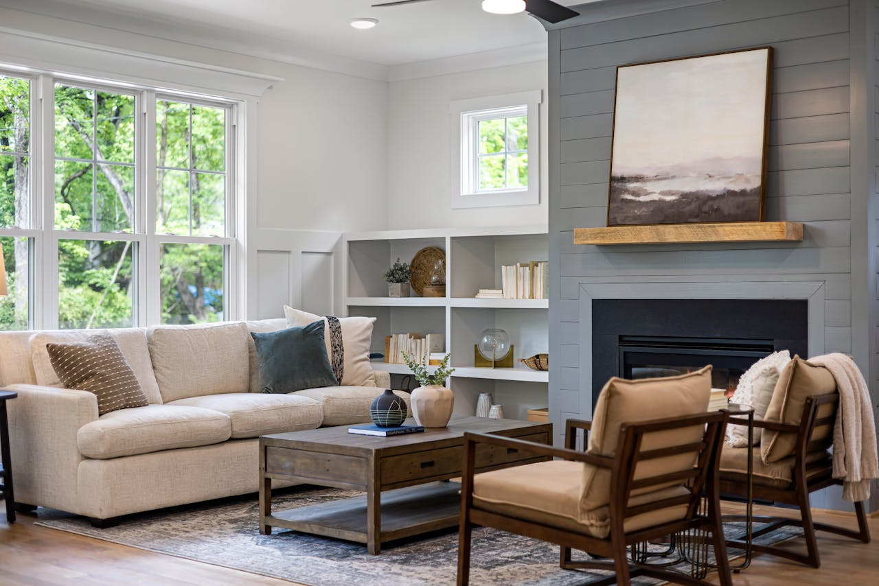 clean and staged home with natural lighting