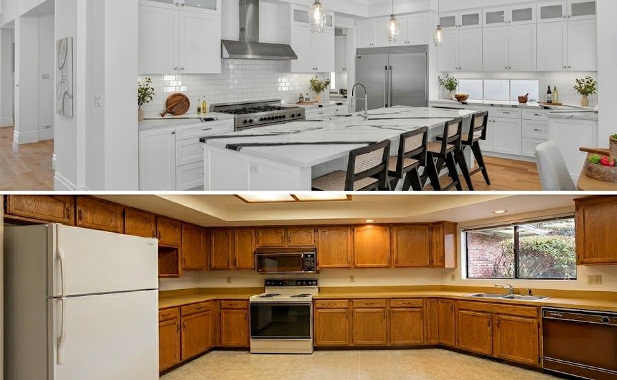 Modern kitchen or 80's kitchen in real estate