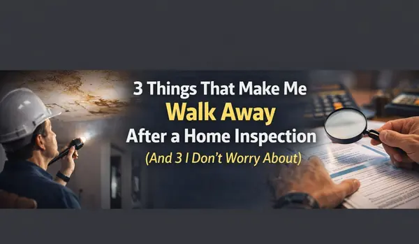 3 Things That Make Me Walk Away After a Home Inspection (And 3 I Don't Worry About)