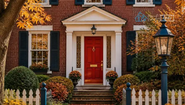 feature image of The Meaning of a Red Front Door &amp; Fall Curb Appeal Ideas | Home With Kim