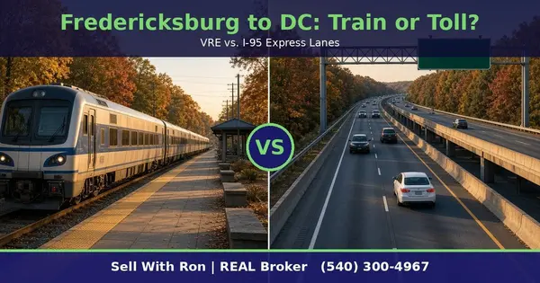 feature image of Commuting to DC From Fredericksburg, Stafford & Spotsylvania: VRE vs. the I-95 Express Lanes