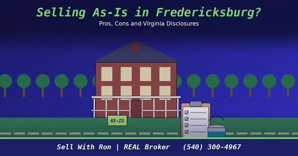 Should You Sell As-Is in Fredericksburg? Pros, Cons and Disclosures