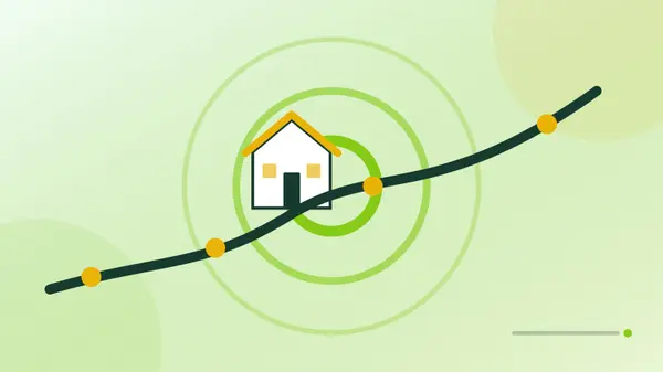 Stafford County growth context illustrated with measured map rings, homes, roads, and a restrained trend line.