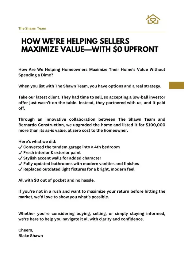 How We're Helping Sellers Maximize Value—With $0 Upfront