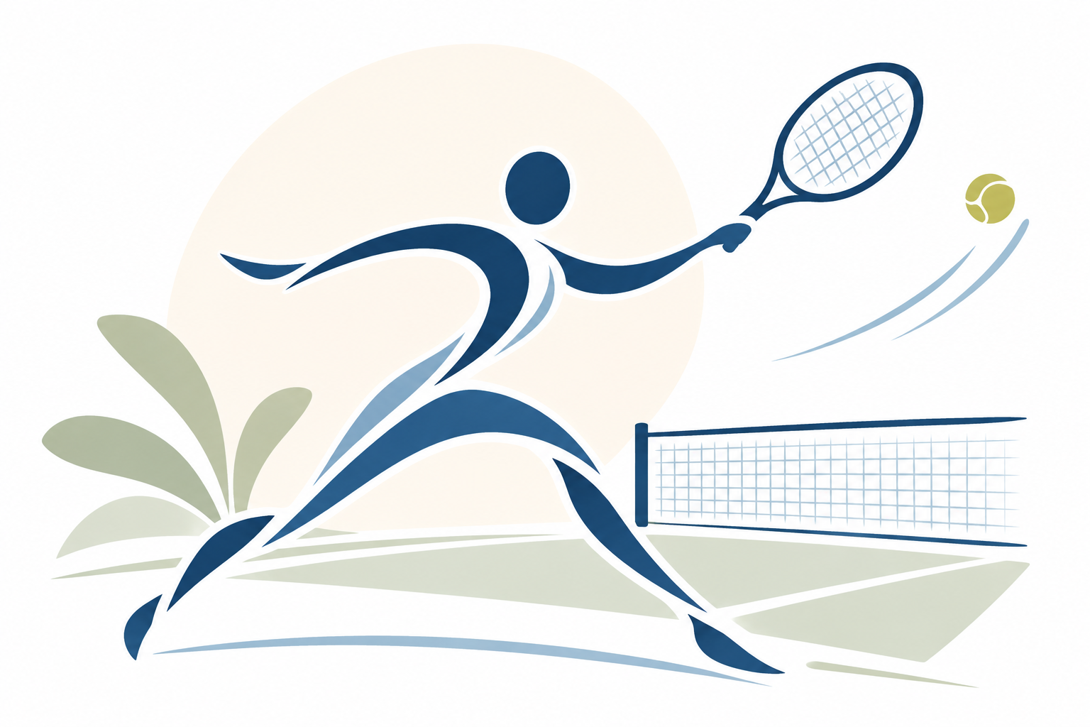 Active adult community lifestyle illustration