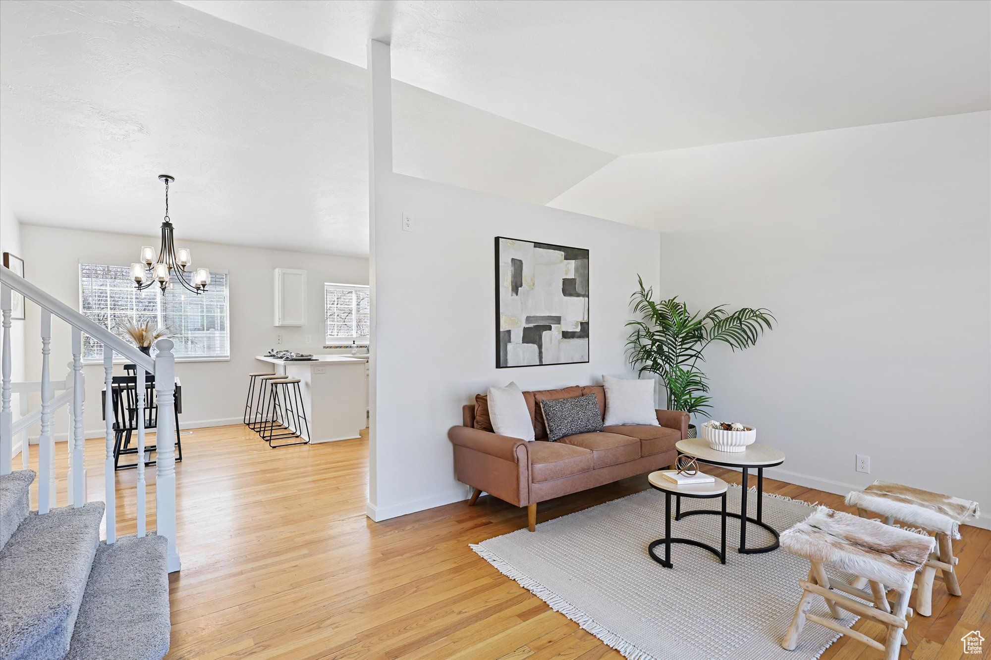After photo - styled living room