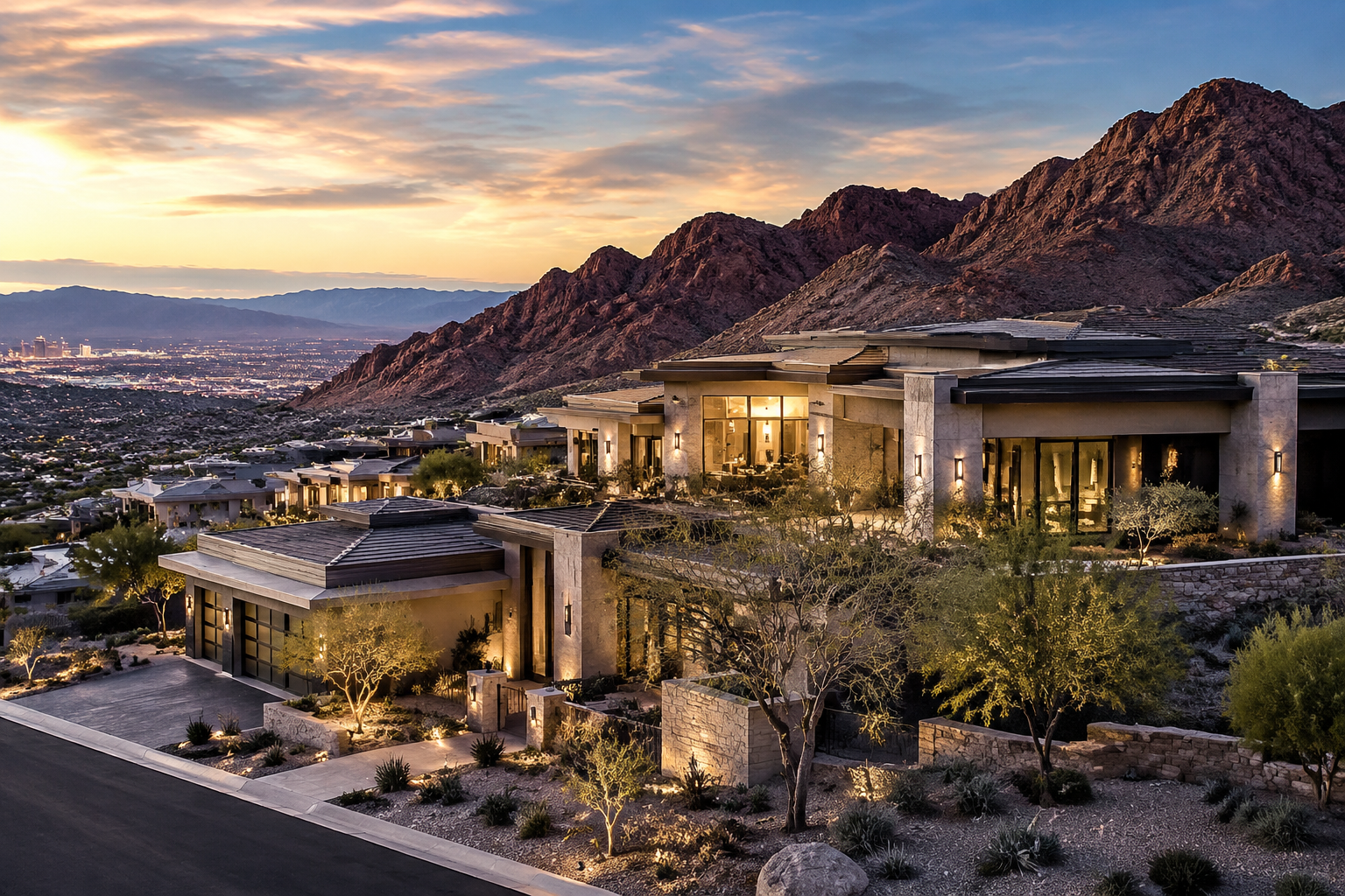 The Ridges Summerlin luxury custom estates Red Rock mountain backdrop 2026