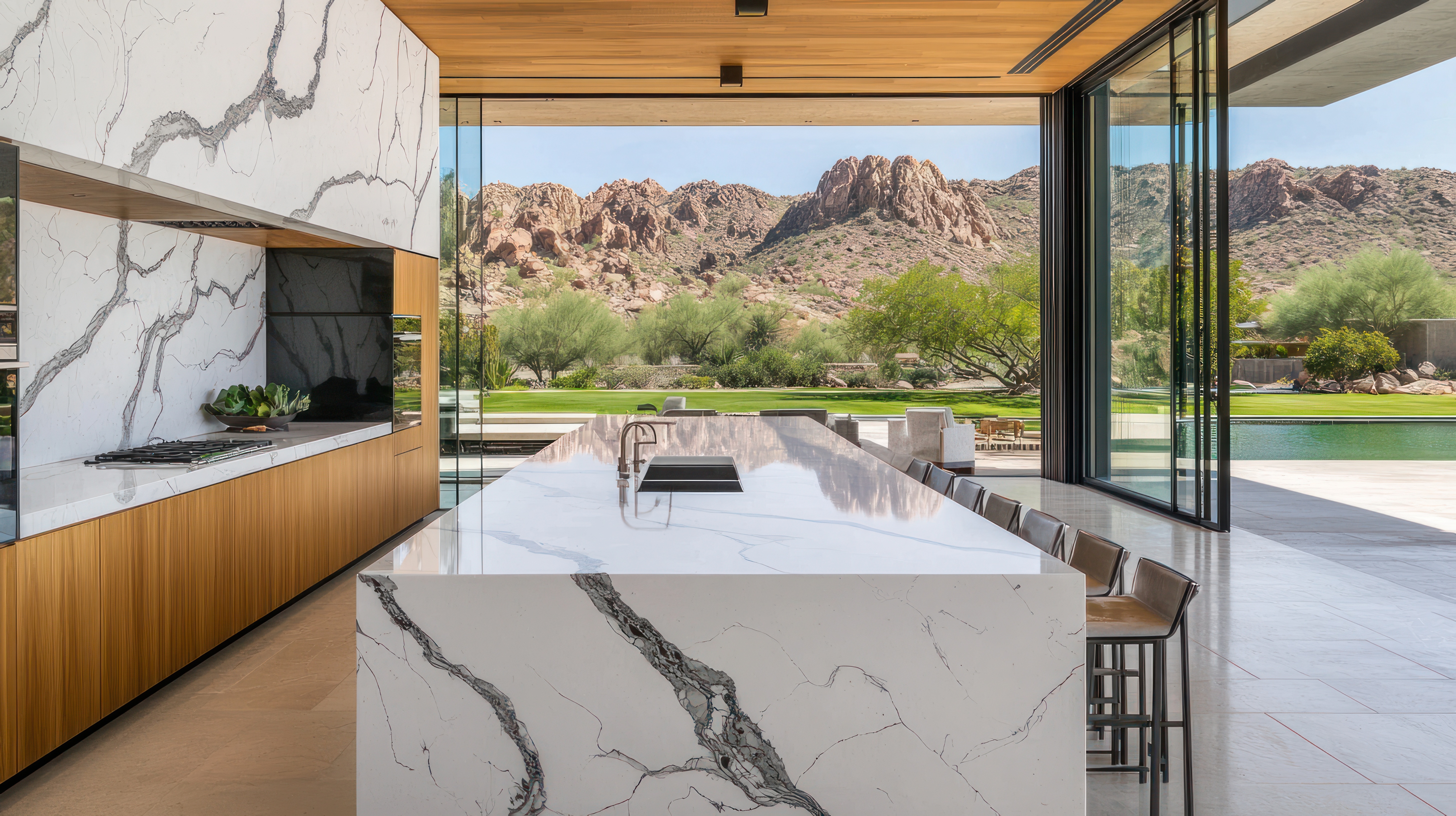 A bright modern home interior