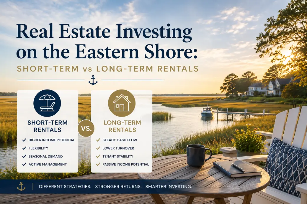 Real Estate Investing on the Eastern Shore: Short-Term vs Long-Term Rentals