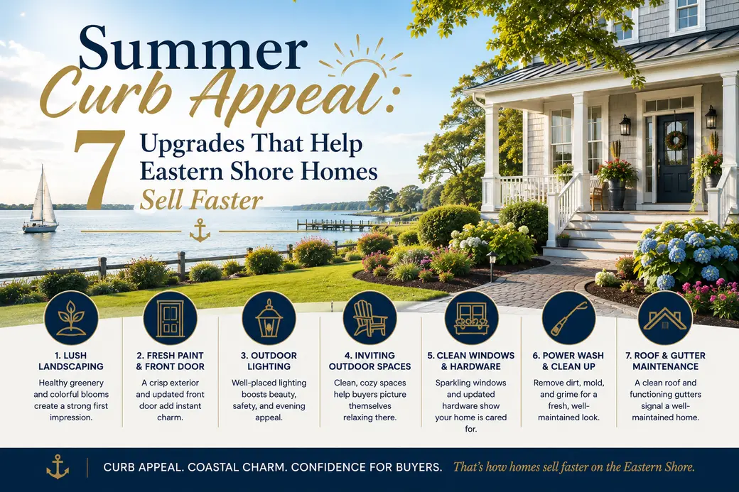 Summer Curb Appeal: 7 Upgrades That Help Eastern Shore Homes Sell Faster