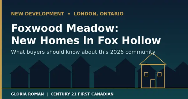 Foxwood Meadow: New Homes Coming to Fox Hollow, London Ontario in 2026,Gloria Roman