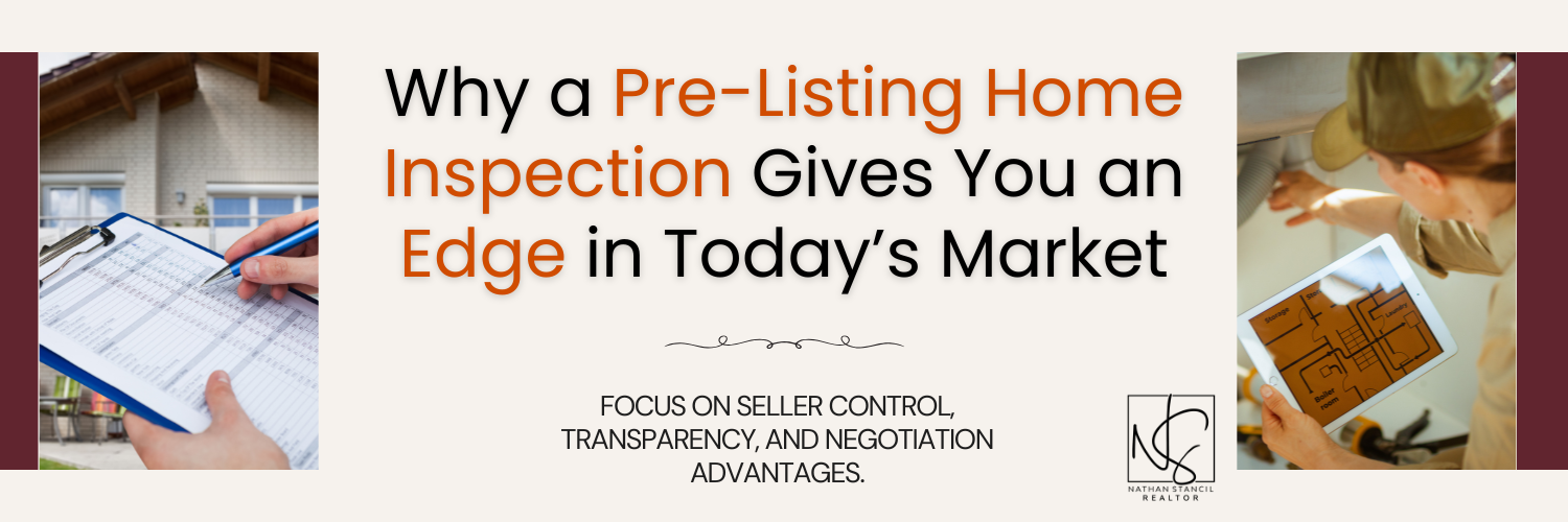 Portland Oregon home exterior with manicured landscaping, showcasing pre-listing inspection readiness Home inspector reviewing roof and foundation during a pre-listing inspection in Portland Oregon