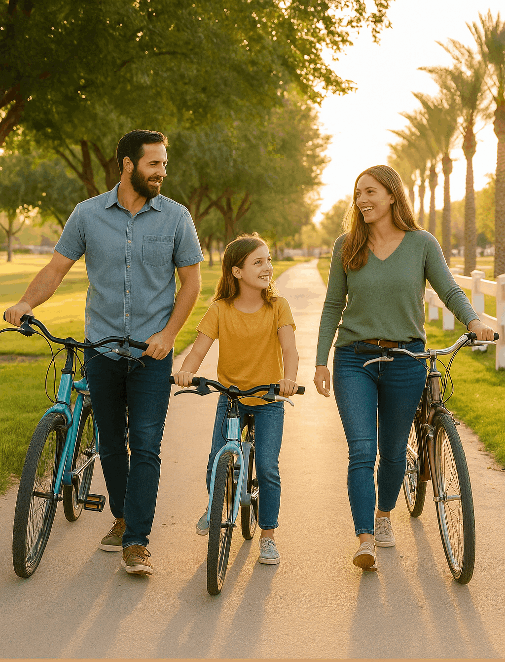 Morrison Ranch Family Enjoying A Gilbert, AZ walk