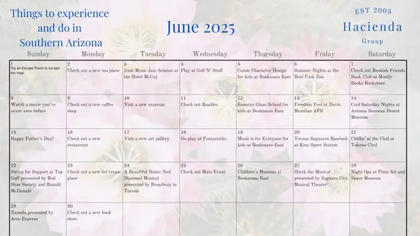June 2025 Experience Calendar
