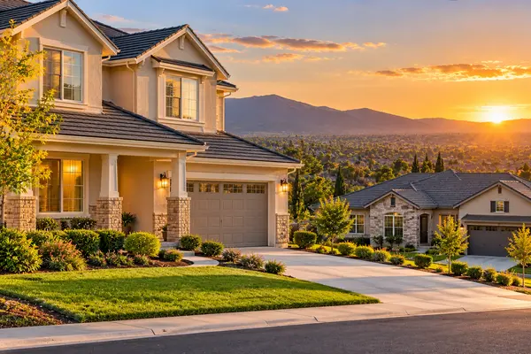 Golden Hour Suburban Valley Homes
