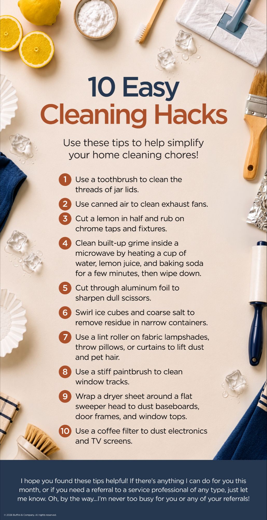 Infographic: 10 easy cleaning hacks using everyday household items