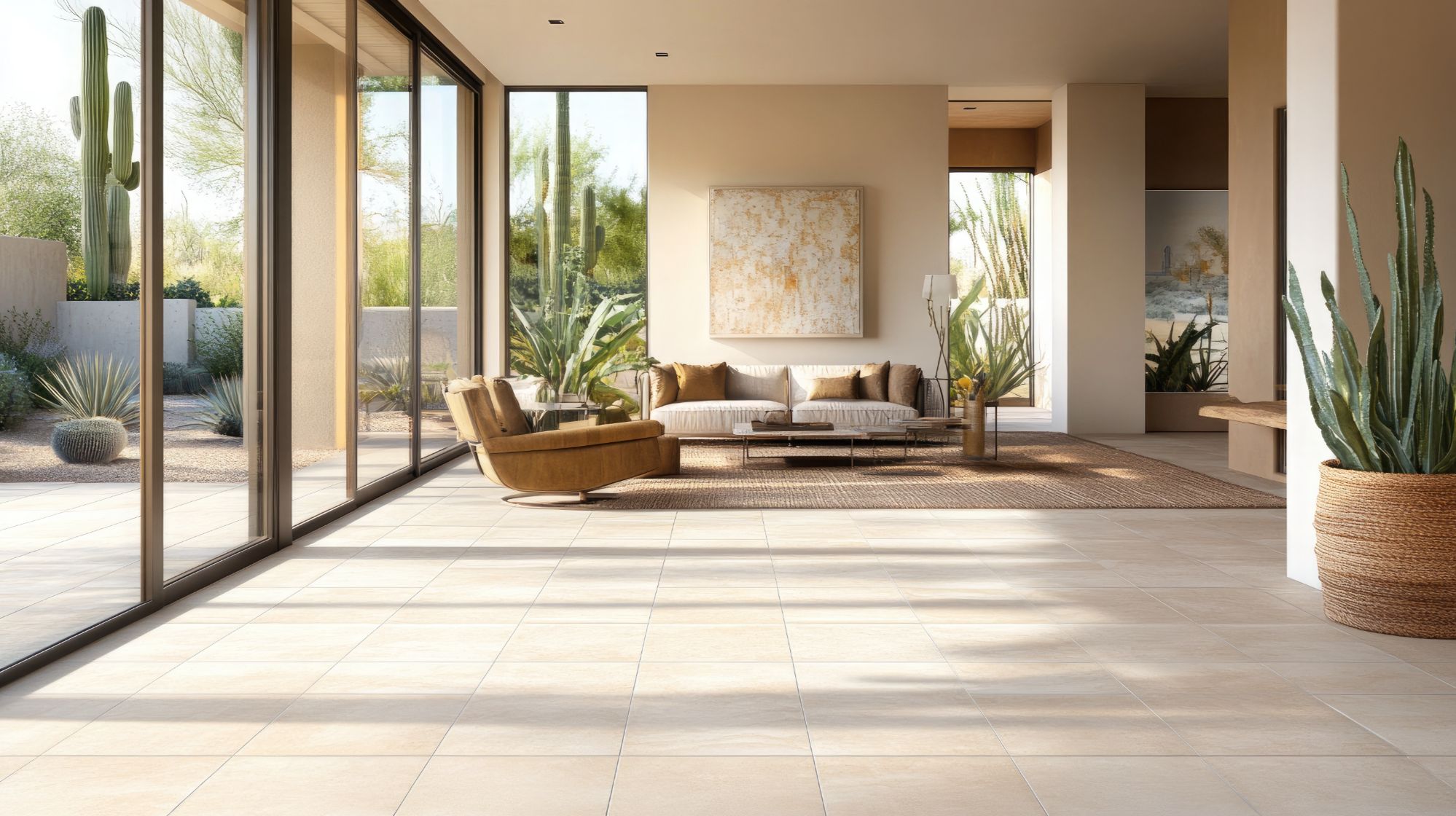 Southwestern home interior prepared for sale